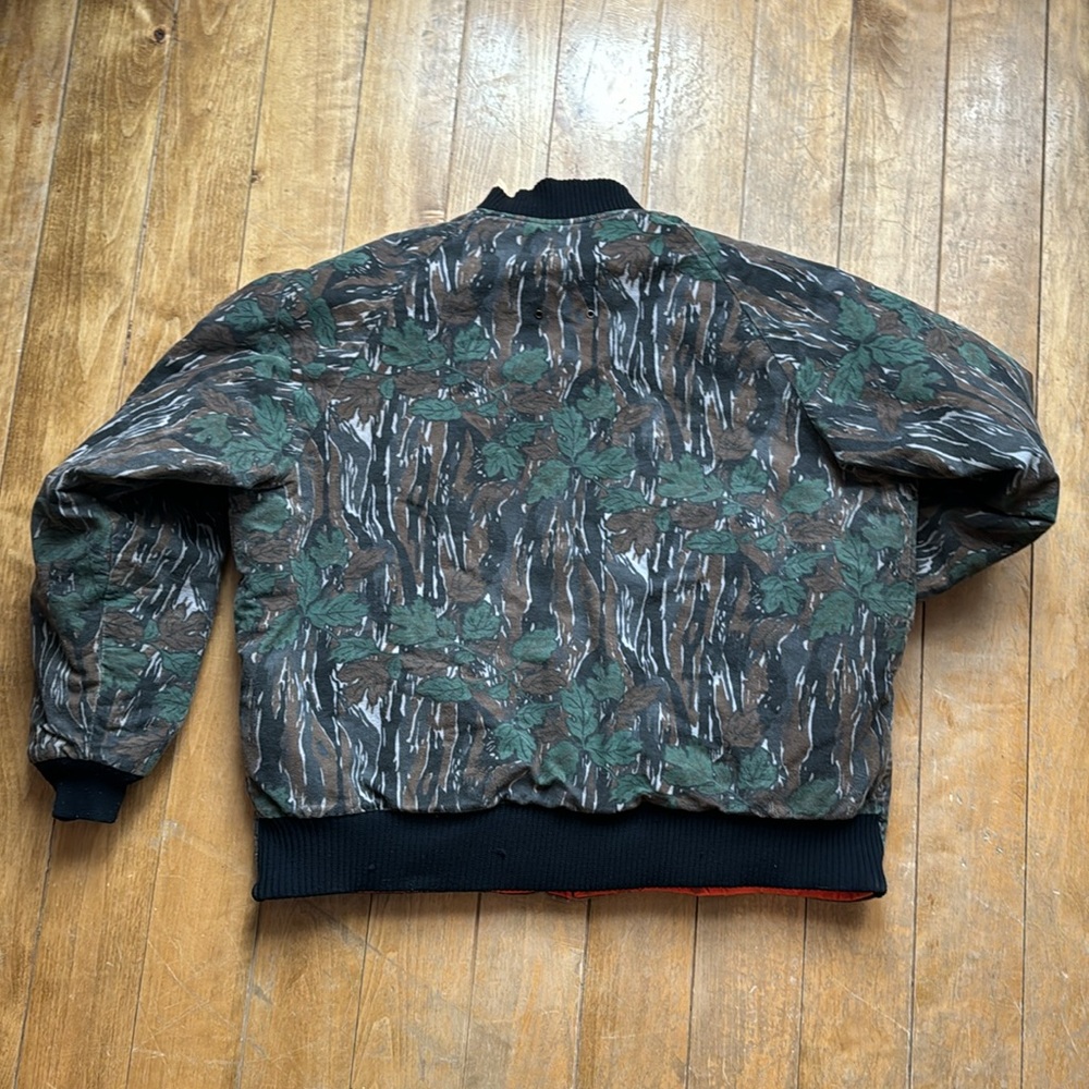 vintage camo reversible bomber jacket large - Picture 4 of 7